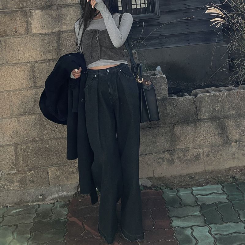 Stone Pintuck Wide Pants