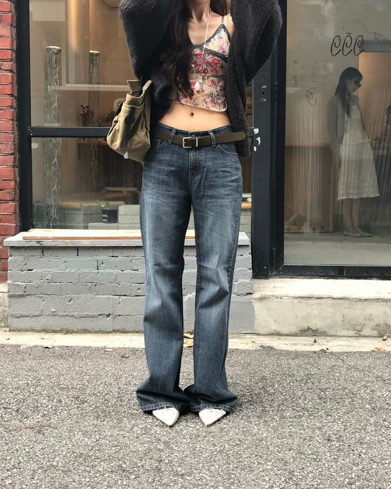 vintage olive cotton & leather L bag