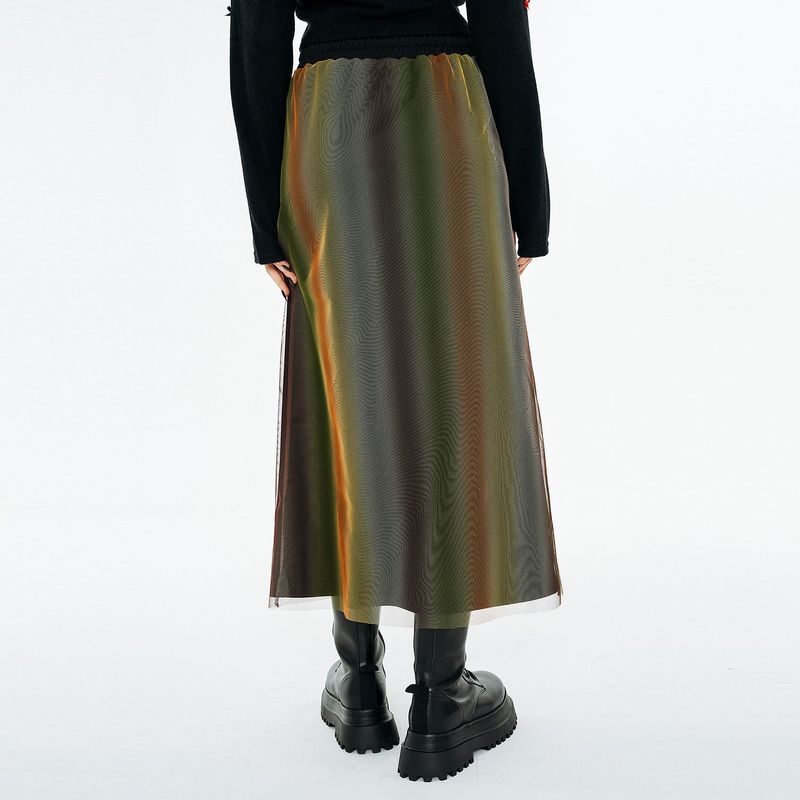 Mesh Sweat Skirt [Yellow Gradation]