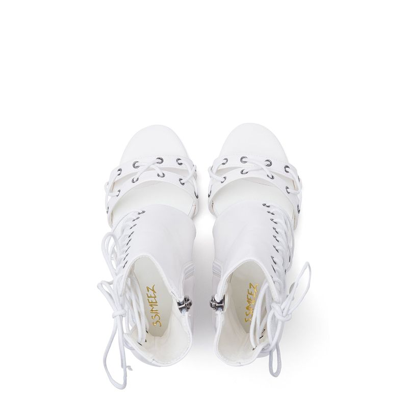 New Side Point Sandal Heel(White)