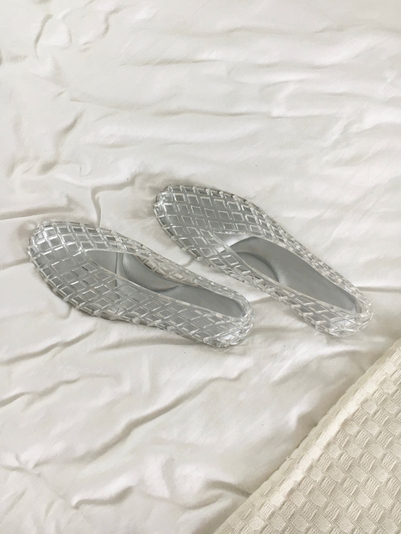 Mesh jelly cushion flat shoes (5c)