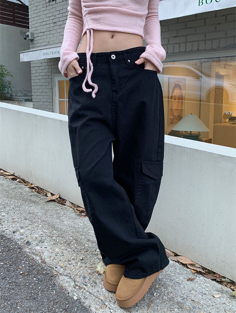 SLASH CARGO COTTON PANTS (2COLOR)