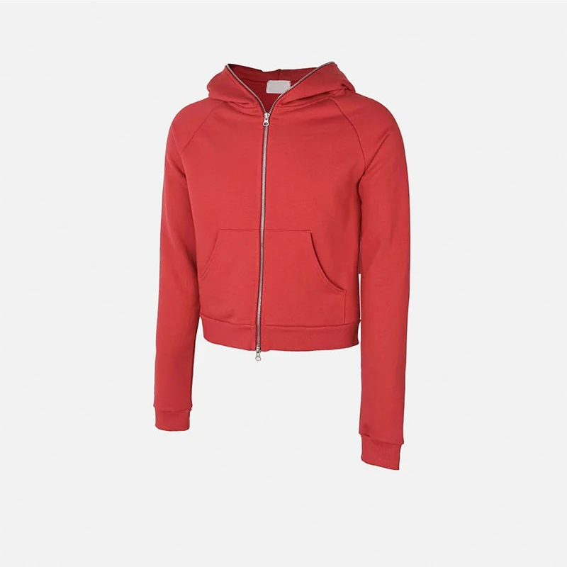 [CROP ITEM] クロップマッスルフィットフードジップアップ(3color)