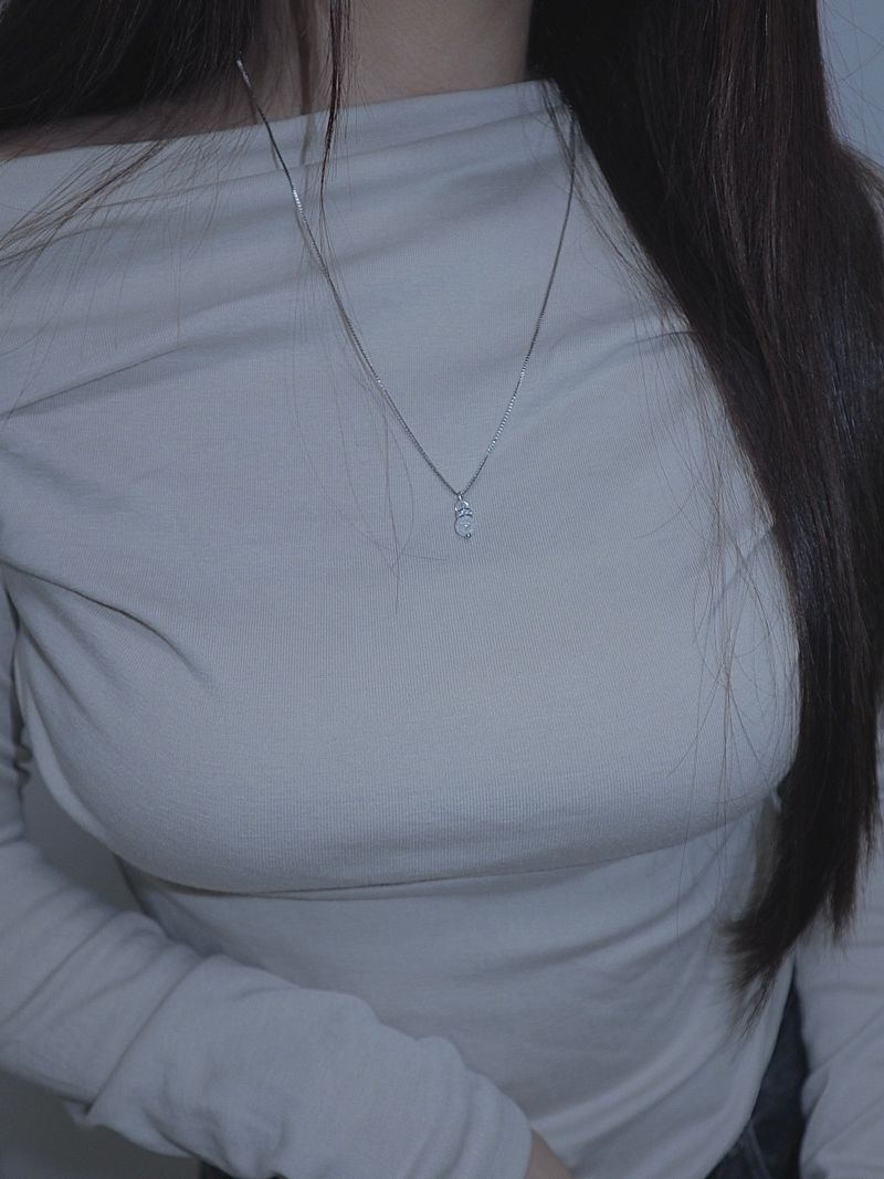 crack crystal drop necklace