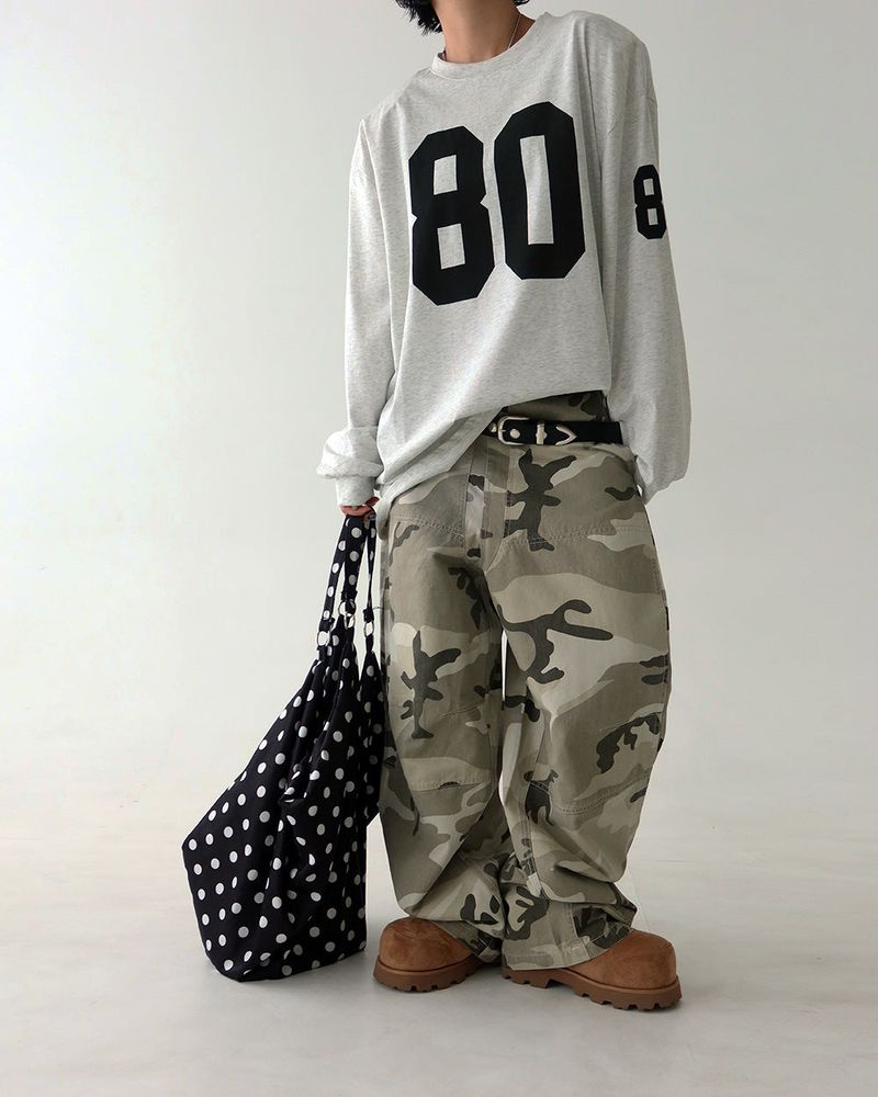 80 Number Oversized Fit Sweatshirt