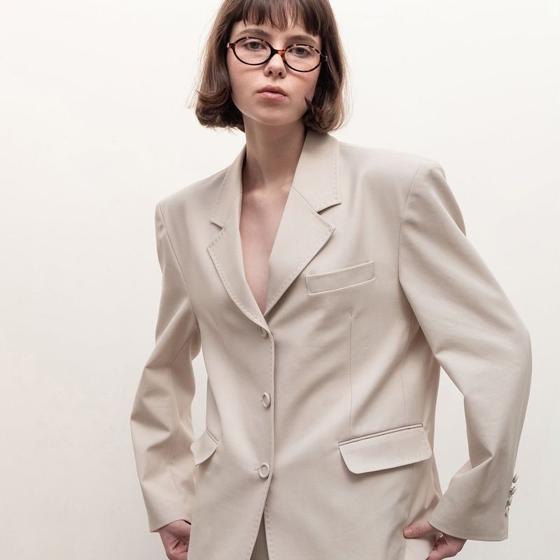 THEOHYOU（ザオユ）の「BASIC SINGLE JACKET (BEIGE)（Jackets/Outerwear）」