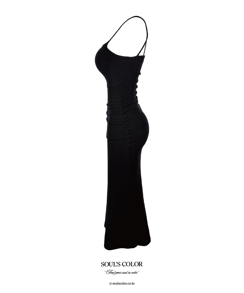 Aria Cross Strap Shirring Maxi OPS