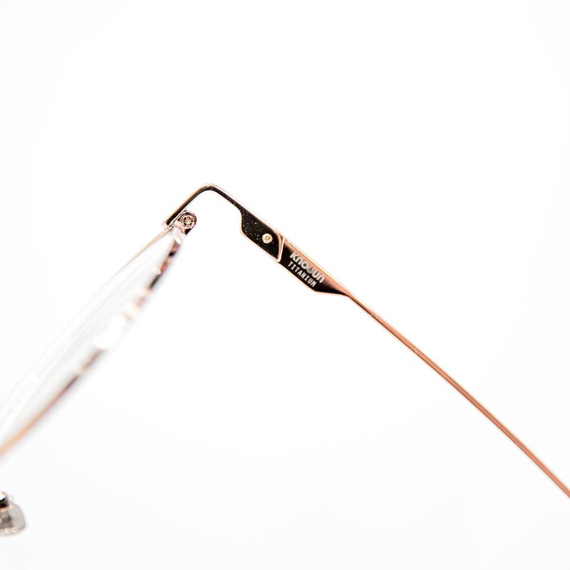Knouun Round titanium glasses CODE. 103. D Sizzy Rose Gold 