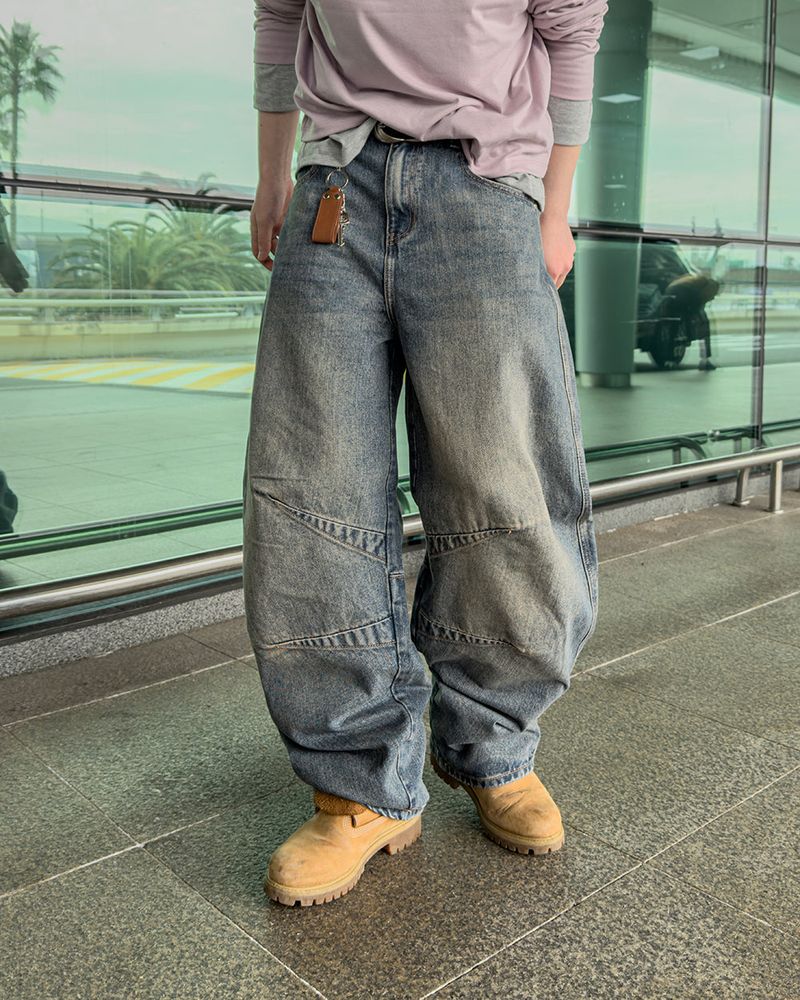Nova Curved Panel Denim Pants
