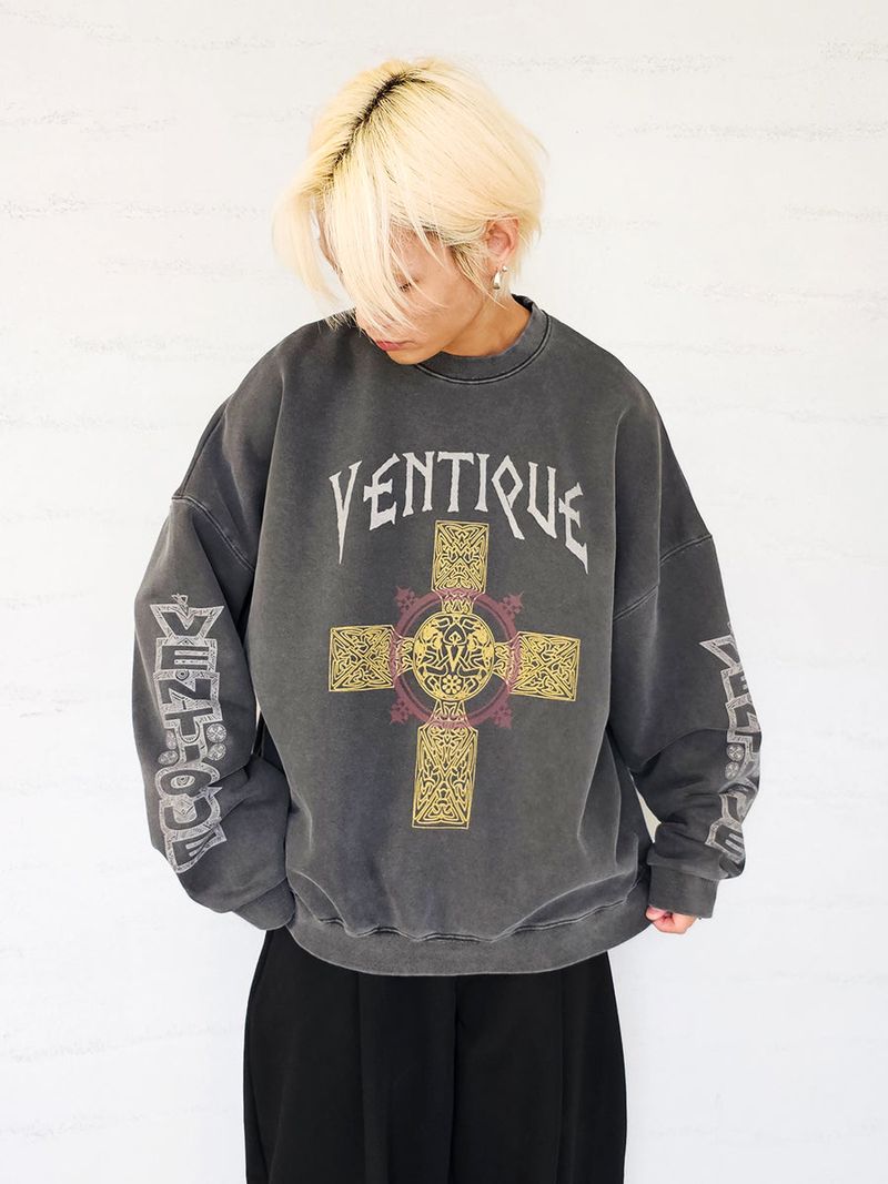 VENTIQUE（ベンティーク）の「VENTIQUE Pigment Holy Sweatshirt 2colors（Tops）」
