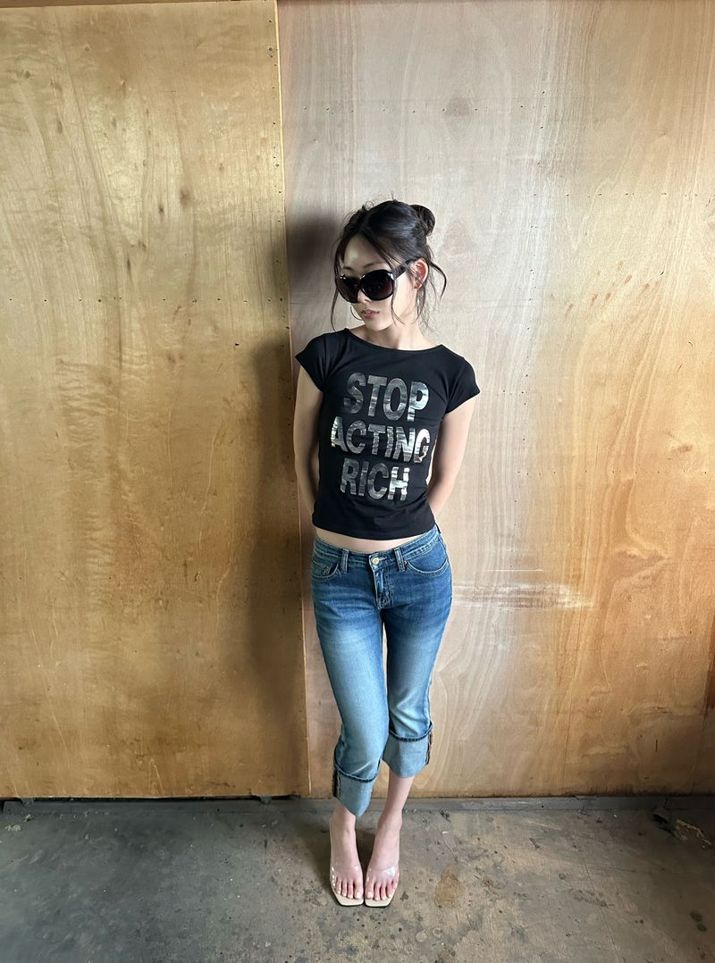 roll up capri denim