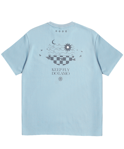 LAMODECHIEF（ラモードチーフ）の「キープオーバーフィットTシャツ21SS KEEP OVERFIT TSHIRTS (blue)（トップス）」