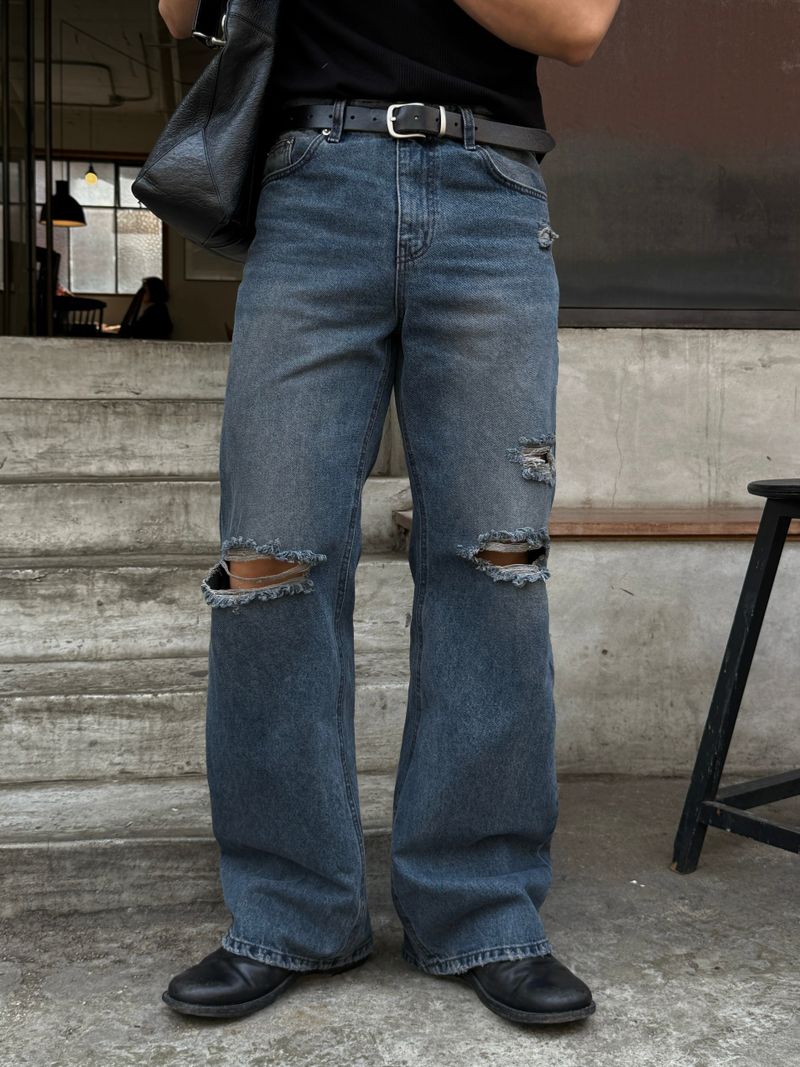 AVAND(アバンド)の「Dis damage flare denim pants(Pants)」