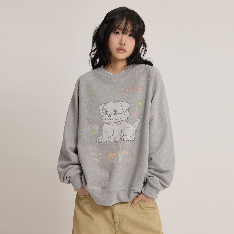 Vintage GOOREUM Drawing Raglan Sweatshirt