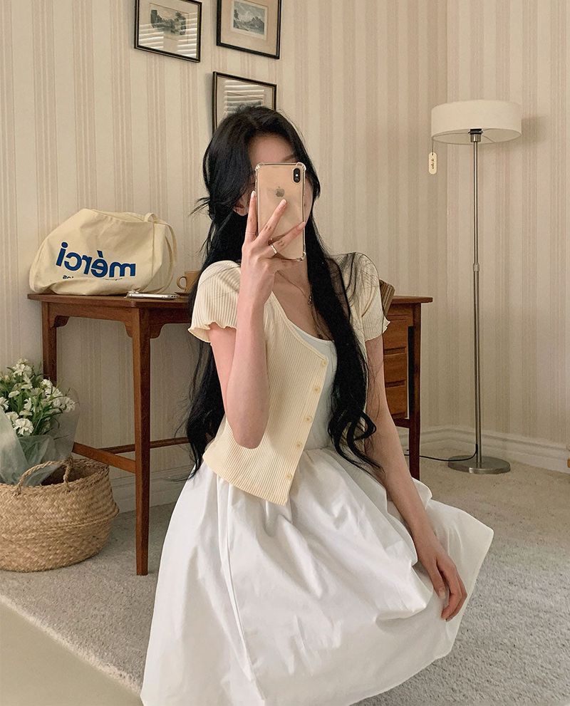 [BELLIDE MADE] Two-Length Merry Flare Layered One Piece