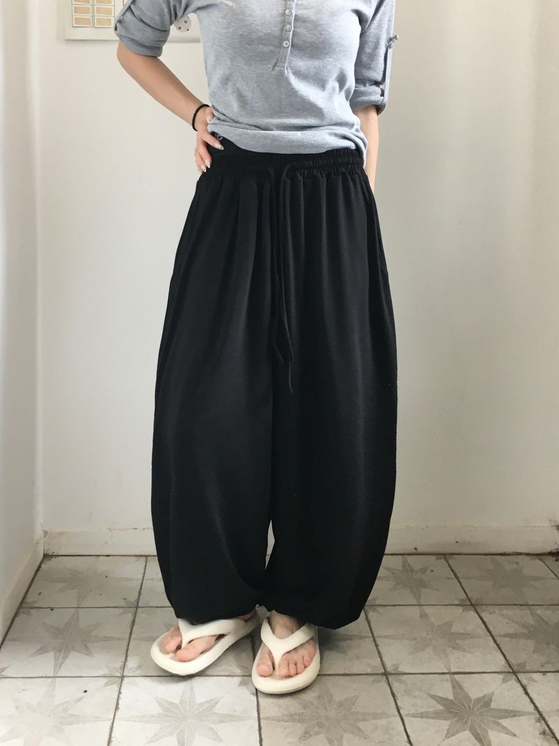 Harem Rayon Wide Banding Pants (3c)