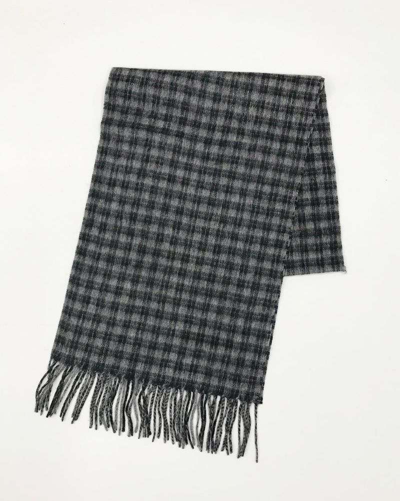 [MD Pick]Fine wool check muffler (6color)
