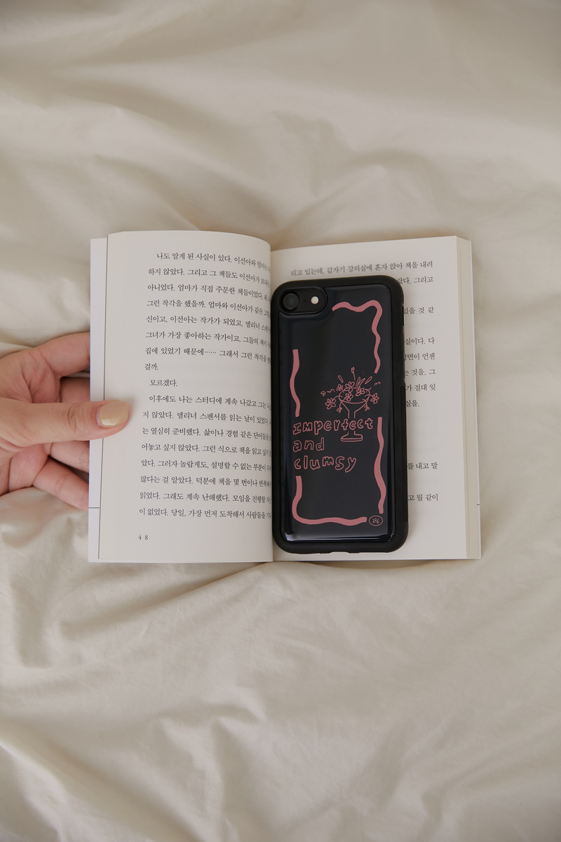 pink line epoxy phone case