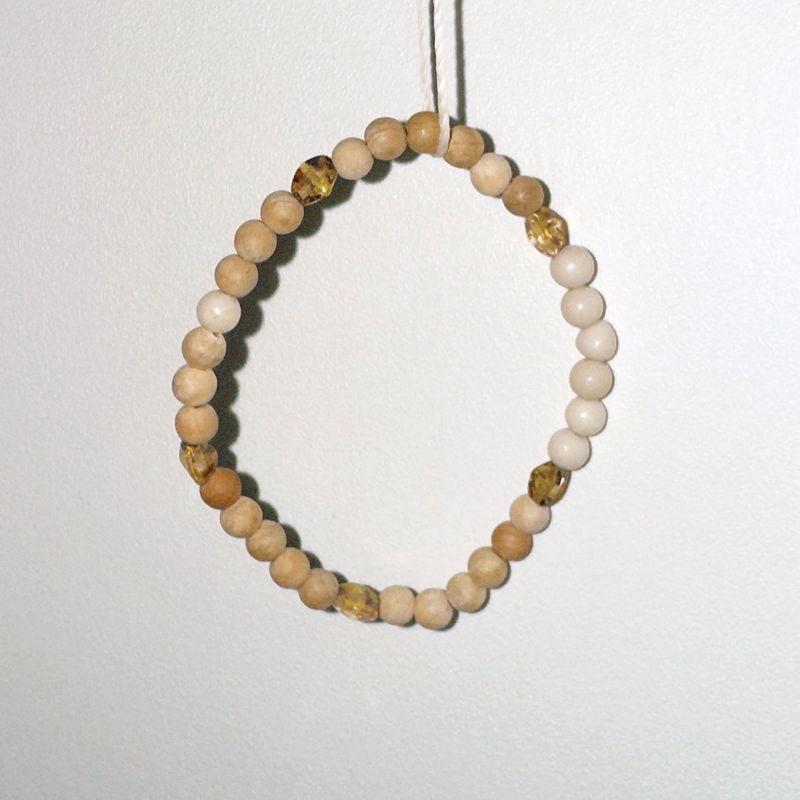 warm woodball bracelet (brown)