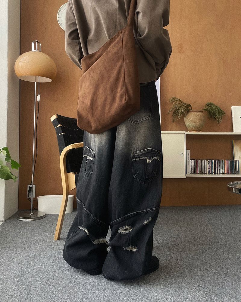 Frey Fold Denim Pants