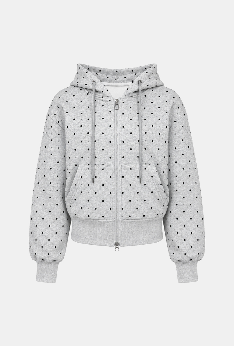 Mimi Dot Balloon Hoodie Zip-up