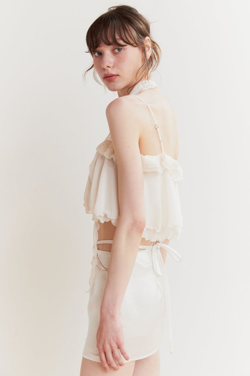 LILY SCARF TOP cream