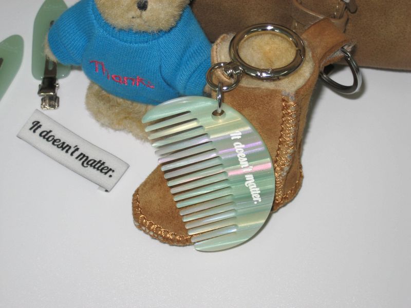 [2 way] Veining comb bagcharm (Green)