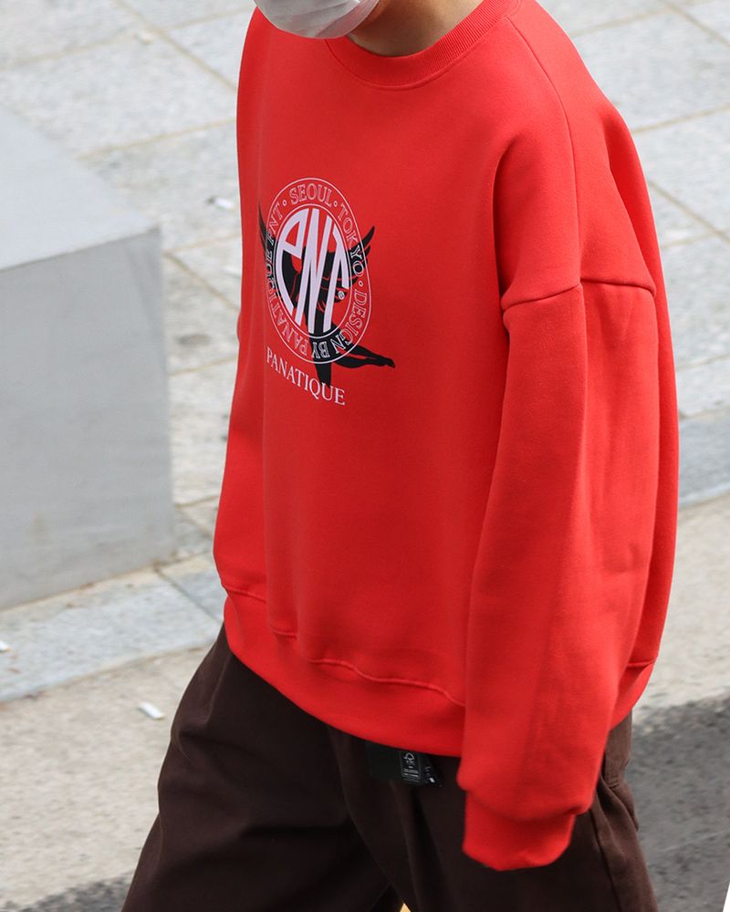Overfit Panatique Logo Sweatshirt_ORANGE