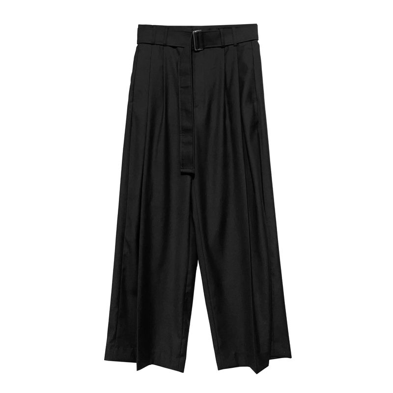 ツインピンタックマキシワイドベルトスラックス (3 color)