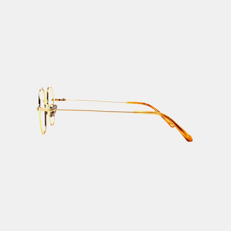 Knouun Round titanium glasses CODE. 103. A Sizzy Gold