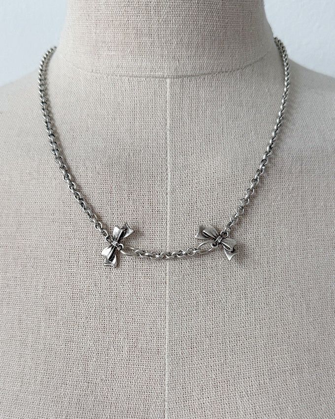 [MADE] TWIN RIBBON NECKLACE