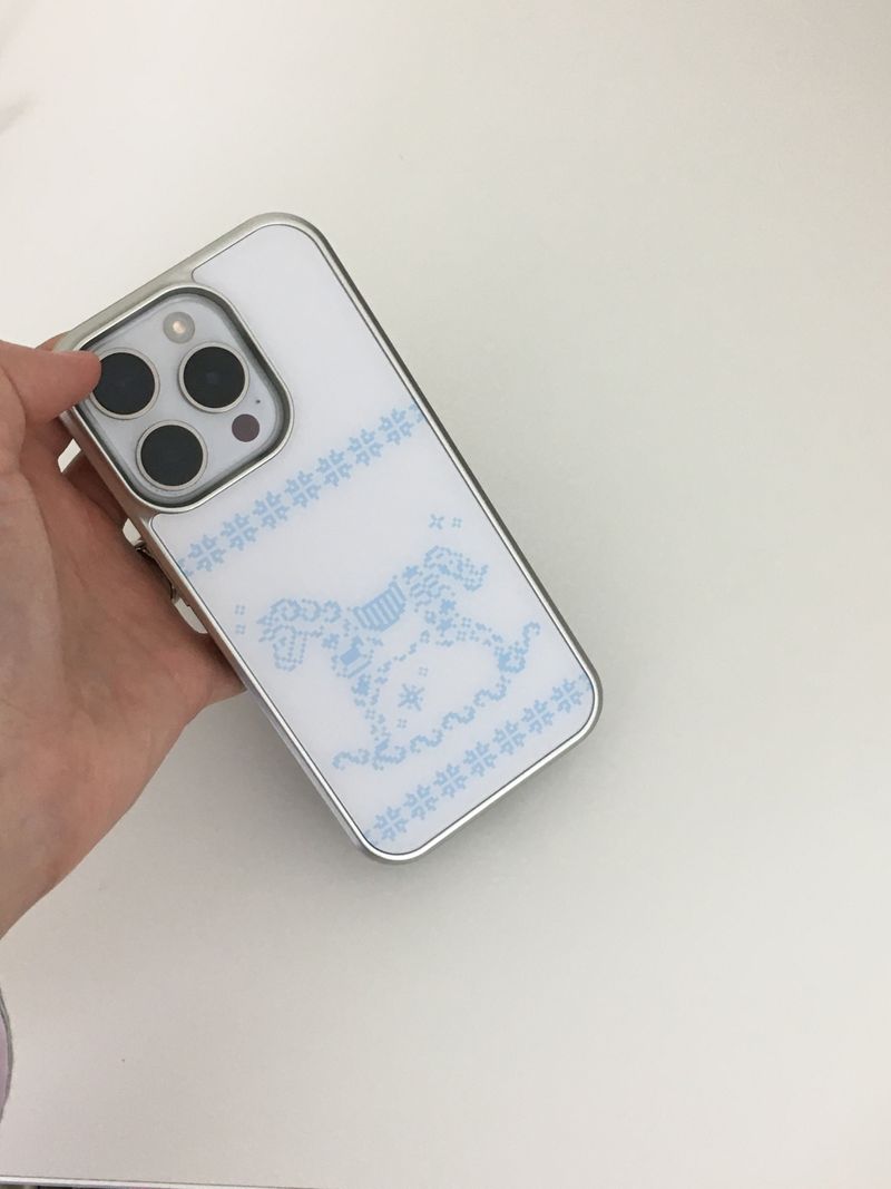 blue horse case (silver glass)
