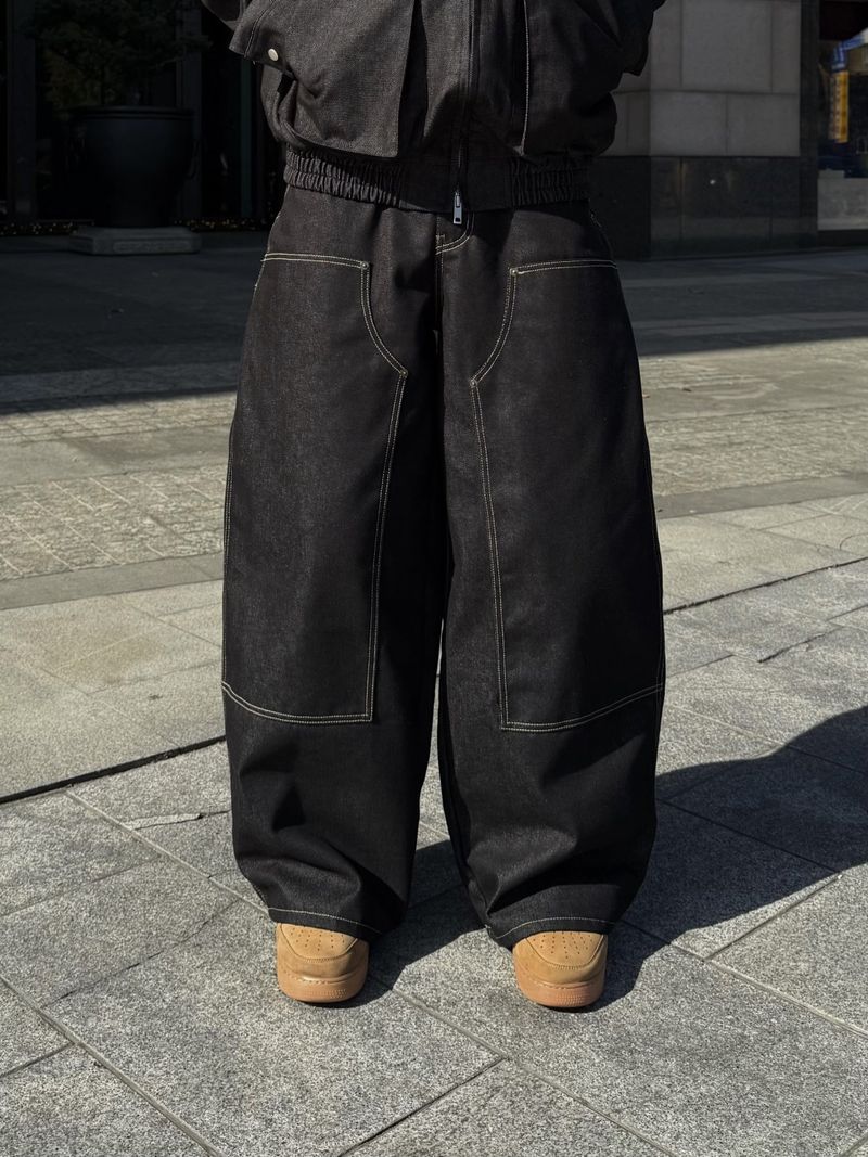 ONEPICK CLOTHES(ワンピッククローズ)の「BASE BOUBLE KNEE NON-FADE DENIM(Pants)」