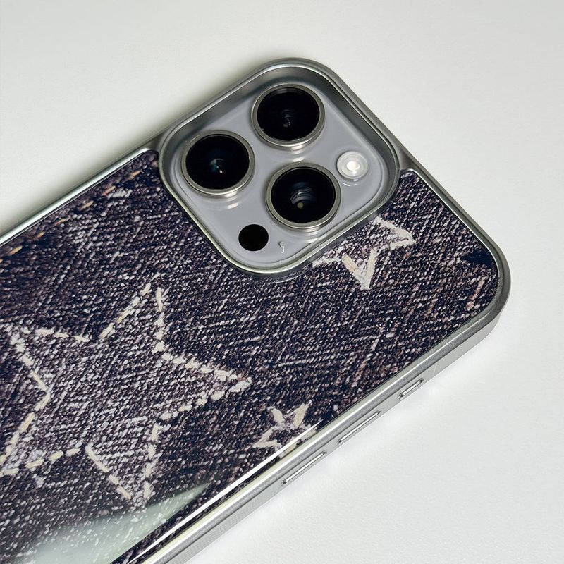 Faded Denim Stardust Phone Case Brown (SV_Epoxy)