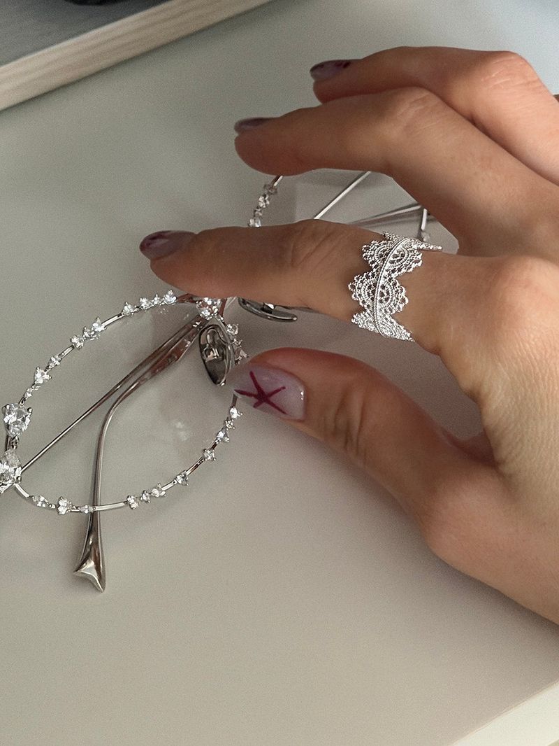 [925silver] Lace band ring