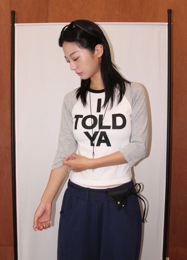TOLD YA 3 4 RAGLAN TOP