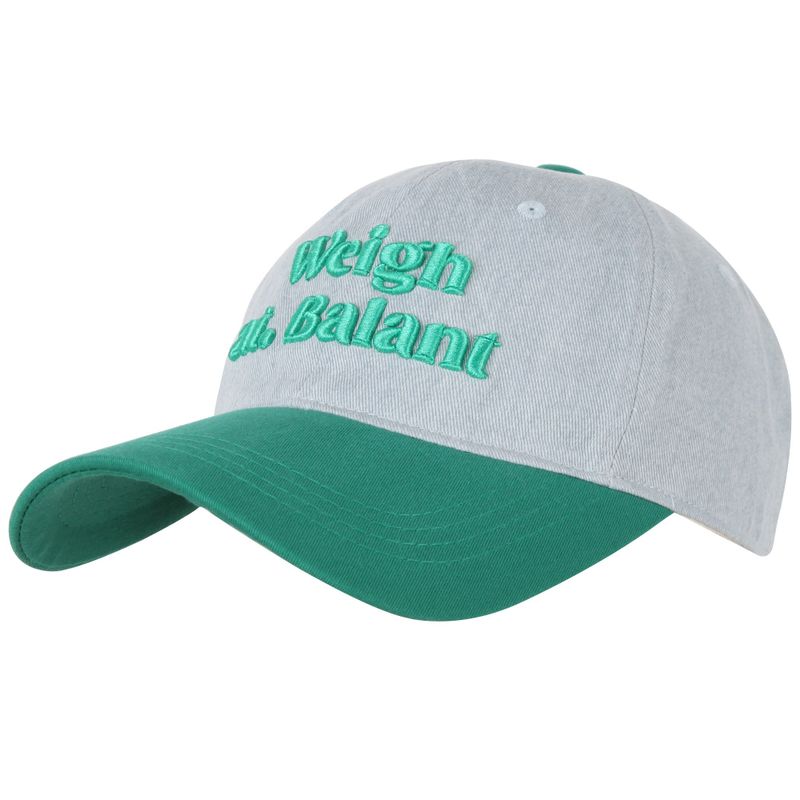 Denim Embroidery Ball Cap - Green
