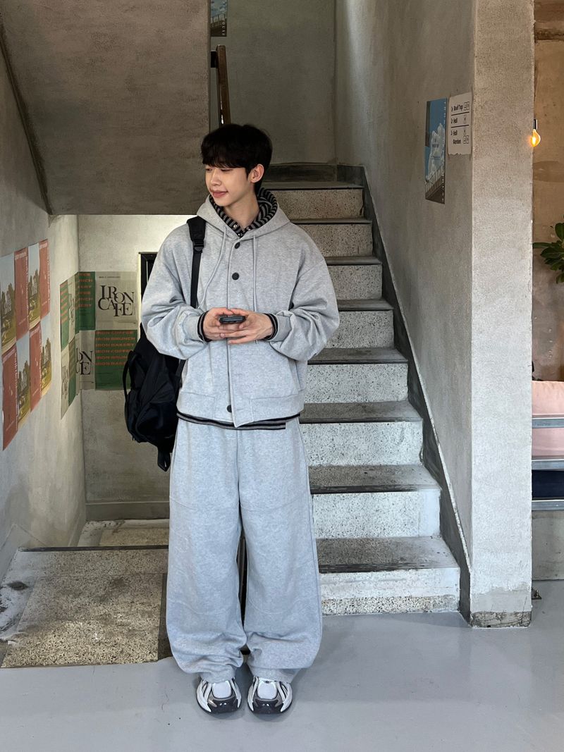 Nest Button Hoodie Zip-Up (3 Colors)