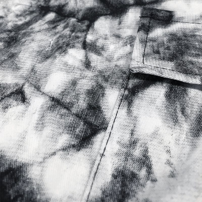 tie-dye cargo shorts_white