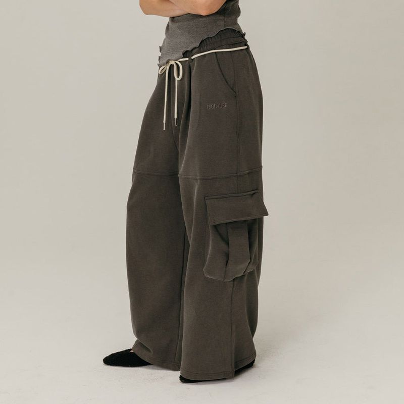 PIGMENT CARGO SWEATPANTS / CHARCOAL