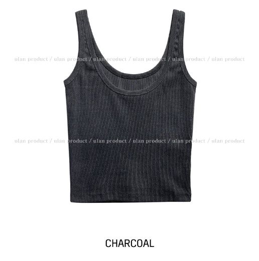 [U-BASIC] Roel Pigment Ribbed Tank Top
