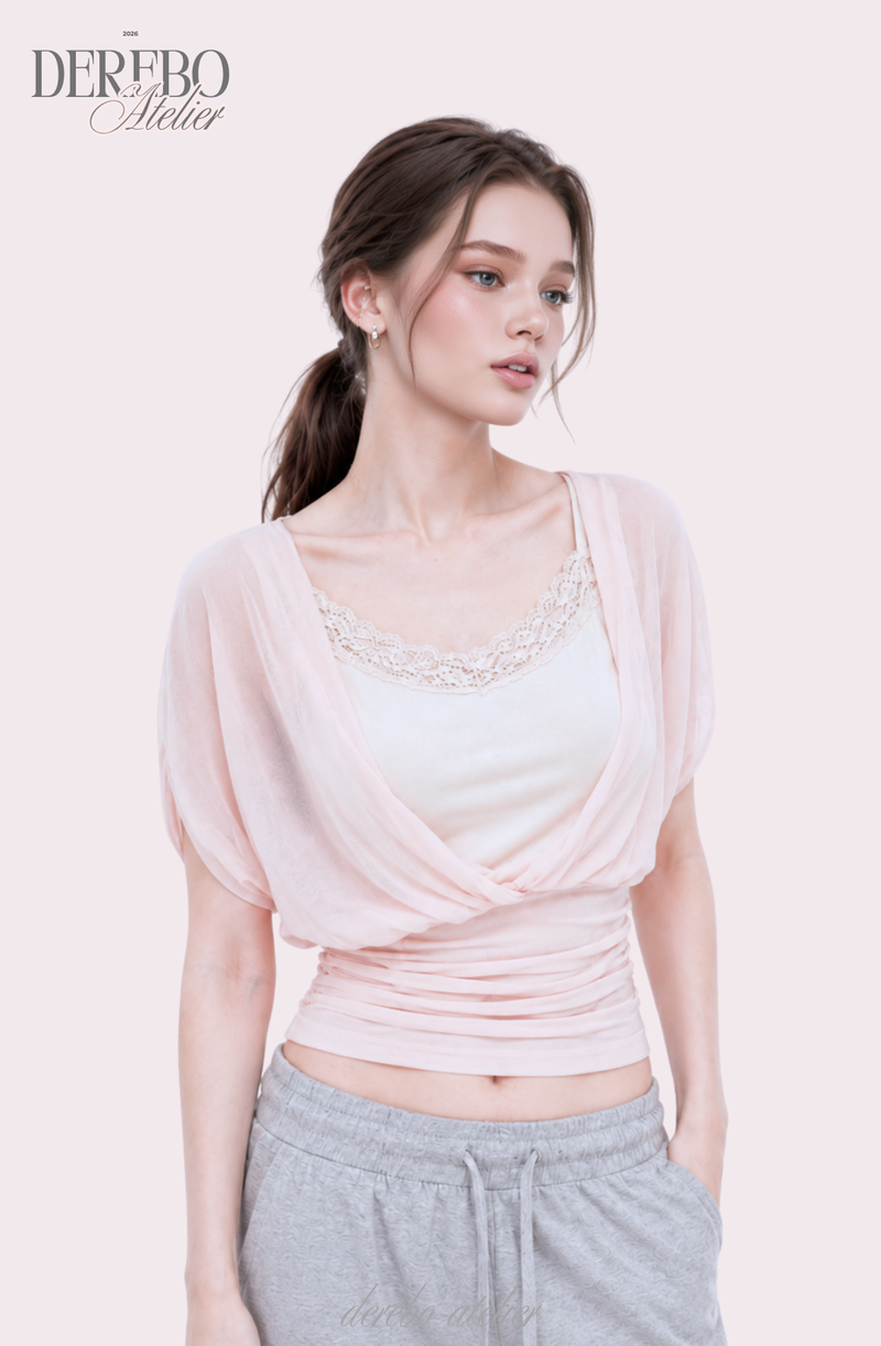 Baby Bloom Chiffon Shirring Top