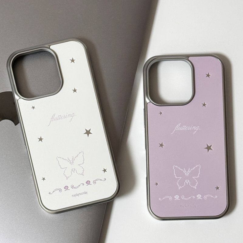 maydaymoonday（メイデイムーンデイ）の「バタフライ ミラー バンパー ケース (2 Color)(MagSafe)（スマホグッズ/小物）」