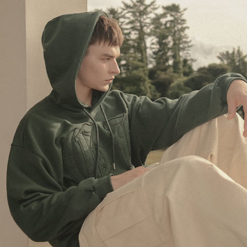 Applique logo hood - green