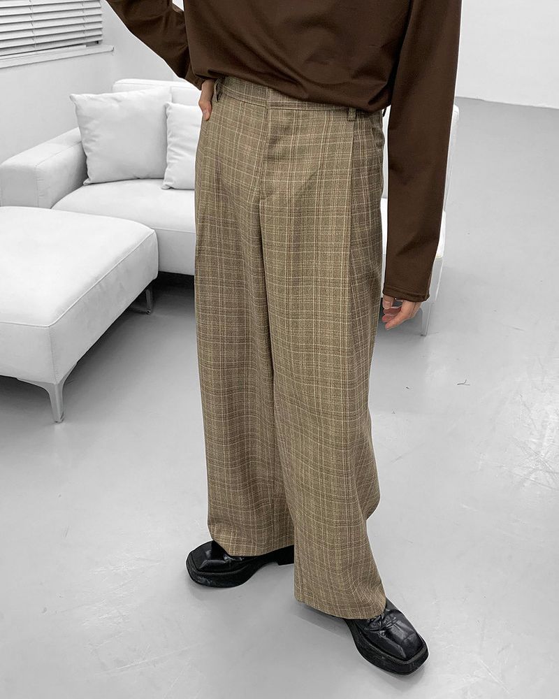 Midas Check Wide Slacks (2 colors)
