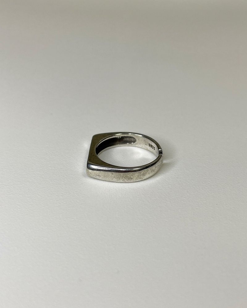 smile lettering ring (925silver)