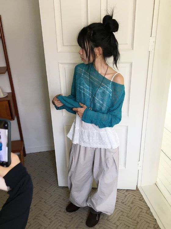 26SS★ [BAONHAUS] Pokity Cut Balloon Wide Pants