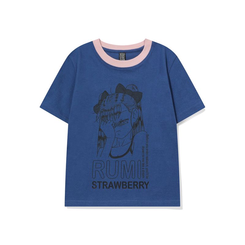 RUMI crop T-shirt [Navy]