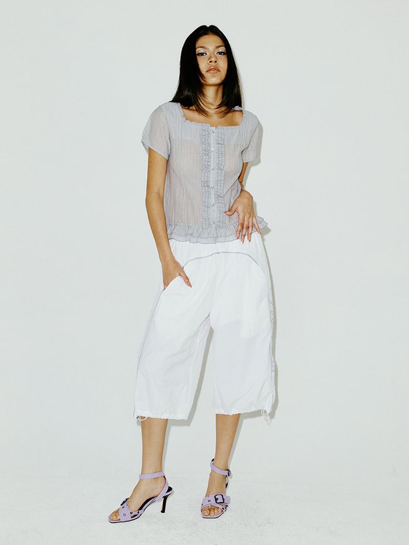 SQUARE BLOUSE GREY