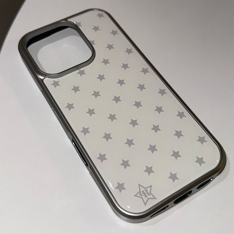 [MADE] Silver Star Epoxy Silver Bumper iPhone Case
